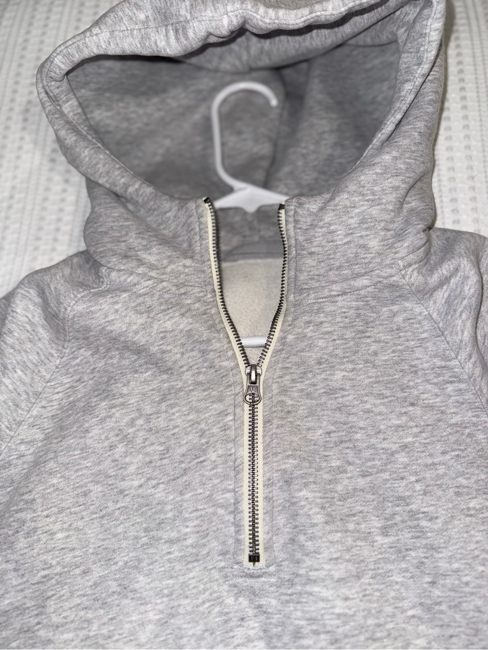 Vuori Heather Gray Half-Zip Hoodie